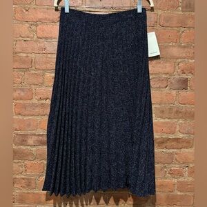 NWT Zara pleated Tweed Midi Skirt